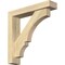 Ekena Millwork Balboa Block Rough Sawn Bracket w/ Offset Brace, Douglas Fir, 4"W x 18"D x 18"H BKT0402X18X18BOA05RDF - alternate 1